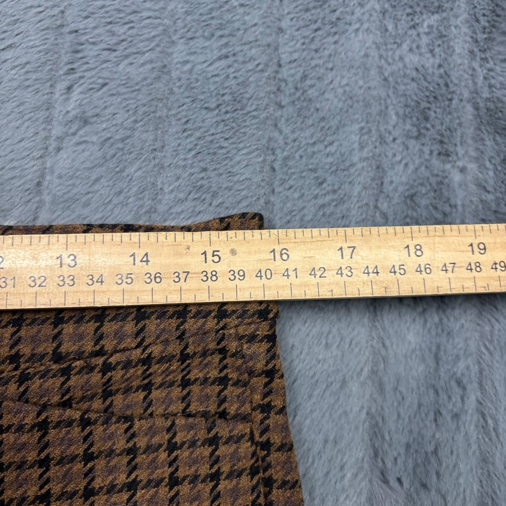 Old Navy High-Rise Pixie Skinny Pants Brown Houndstooth Plaid Size 10 - Picture 2 of 9